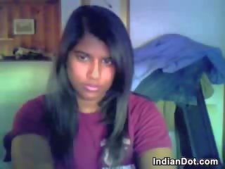 Enticing Indian Chick Strips And Plays Alone