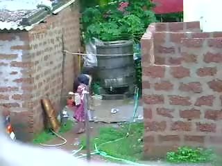 Watch This Two stupendous Sri Lankan mademoiselle Getting Bath In Outdoor